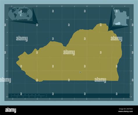 Cunene Province Of Angola Solid Color Shape Corner Auxiliary