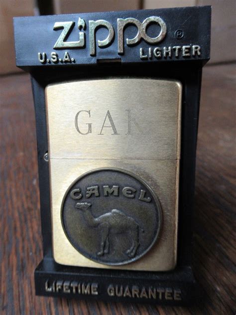 19321992 Zippo Camel Beast Medallion Solid Brass Lighter W Box