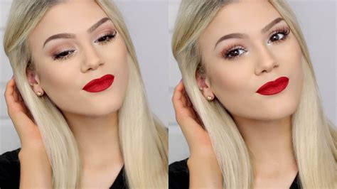 Grwm Flawless Matte Skin Eyes And Red Lips For Oily Skin Youtube