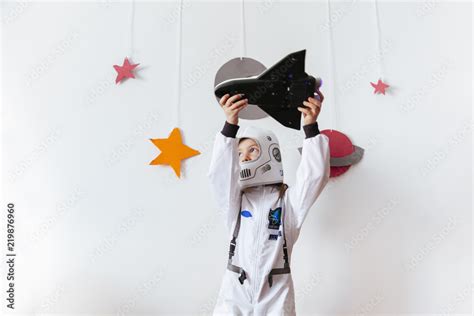 little girl with love for astronomy Stock Photo | Adobe Stock