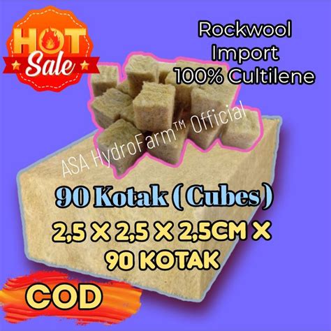 Jual Asa Hydrofarm Pcs Rockwool Cultilene Asli Siap Pakai