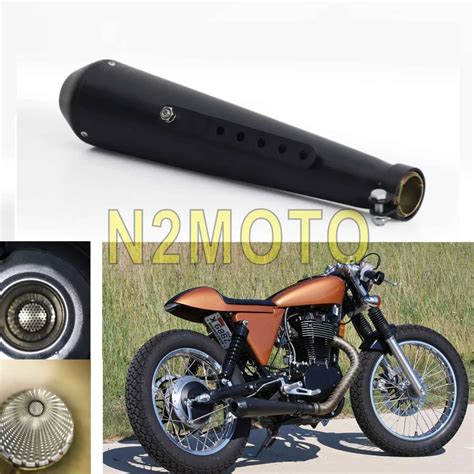 450mm Black Motorcycles Exhaust Muffler Adjustable Reducer For Harley