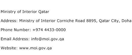 Ministry Of Interior Qatar Postal Address Cabinets Matttroy