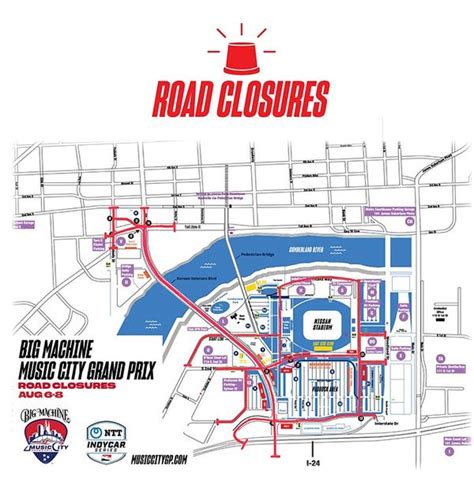 Music City Grand Prix Road Closures 2025 - Emylee Lindsy