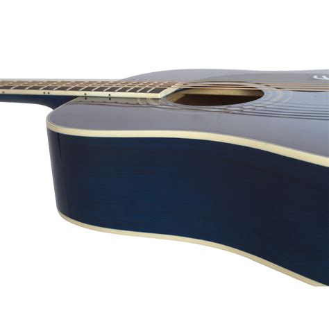 Epiphone Pro 1 Akustisk Gitarr för Nybörjare Trans Blue Box Opened