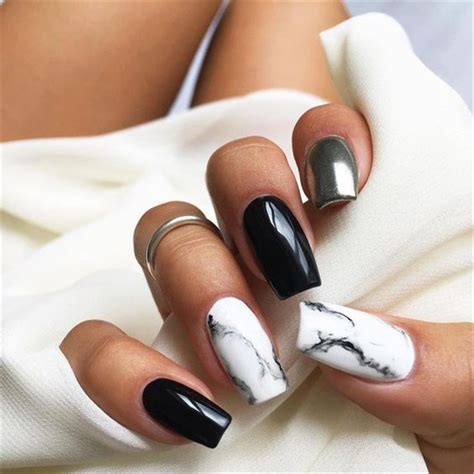 45 Gorgeous Marble Square Nail Art Designs You Would Love To Have