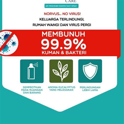 Jual SaleOnTime NORVUS Eucalyptus 4x 550ml Air Disinfectant Spray