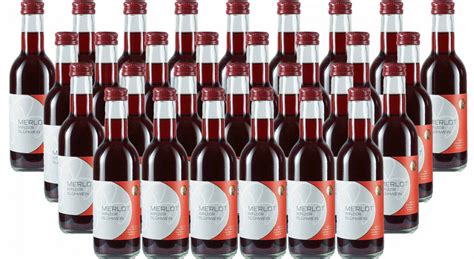 30 mal Roter Merlot Glühwein in kleiner 0 25 l Flasche kaufen