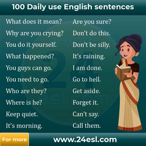 English Sentences Used In Daily Life Esl