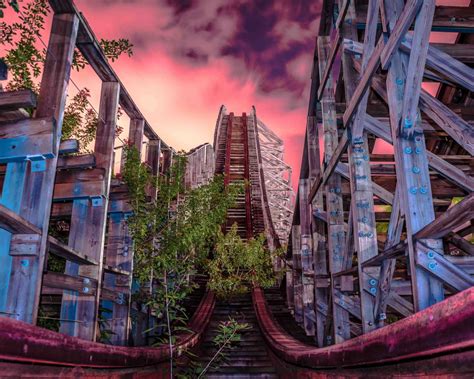 Abandoned Theme Park Rollercoaster Urban Adventure Decay