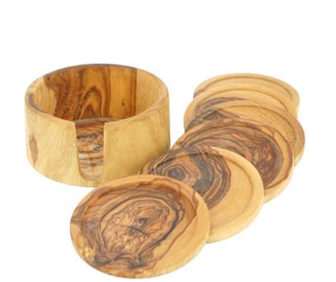 Sous Tasse Et Support En Bois D Oliviers Lot De Sous Verre En Bois