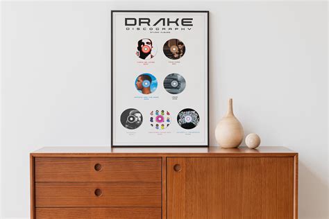 Drake Discography, Drake Album Poster, Pop Culture Wall Art, Album ...