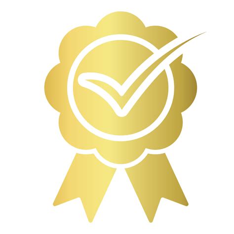 Golden Check Mark Icon Gold Certification Seal 32735467 Png