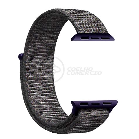 Pulseira Nylon Para IWO Smartwatch 42mm 44mm Azul Marinho