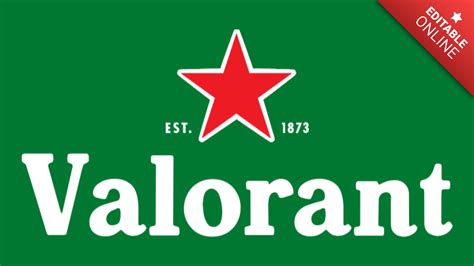 Valorant Font Heineken Generatore Di Effetti Di Testo