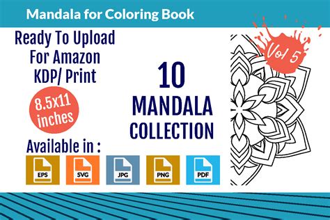 Mandalas for Coloring Book Vol - 05 Graphic by Digital Pencil ...