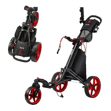 Buy Kvv 3 Wheel 360 Rotating Front Wheel Golf Push Cart Open And Close In One Second Free