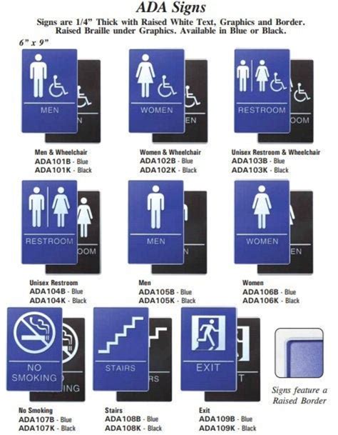 ADA Signage, Braille, Way Finding, Restroom, Mens, Womens, Directional ...