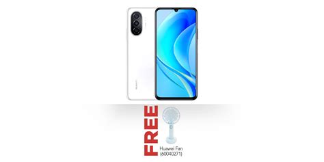 Huawei Nova Y70 Pearl White And Free Huawei Fan