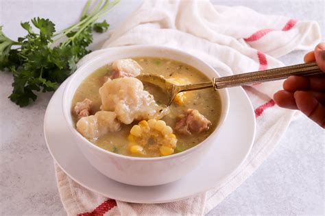 Corn Soup With Pigtail And Dumplings Jehan Can Cook