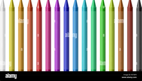 Wax Colored Pencil Set Stock Vector Image And Art Alamy