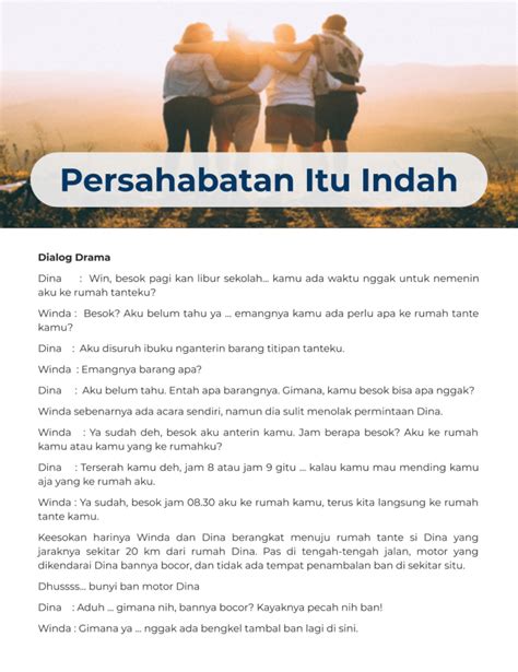 Contoh Cerita Fiksi Persahabatan Ilmu