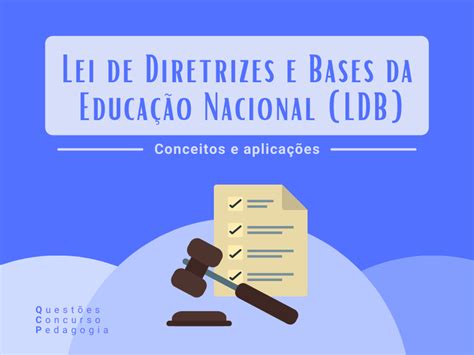 Ldb Lei De Diretrizes E Bases Da Educa O Nacional Quest Es Concurso