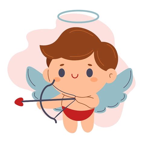 Personaje de dibujos animados Lindo Adorable Cupido Amur bebé angelito