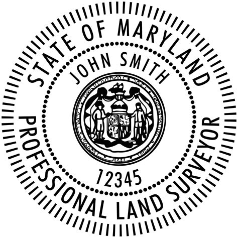 Maryland Land Surveyor Rubber Stamp Rubber Stamp Warehouse