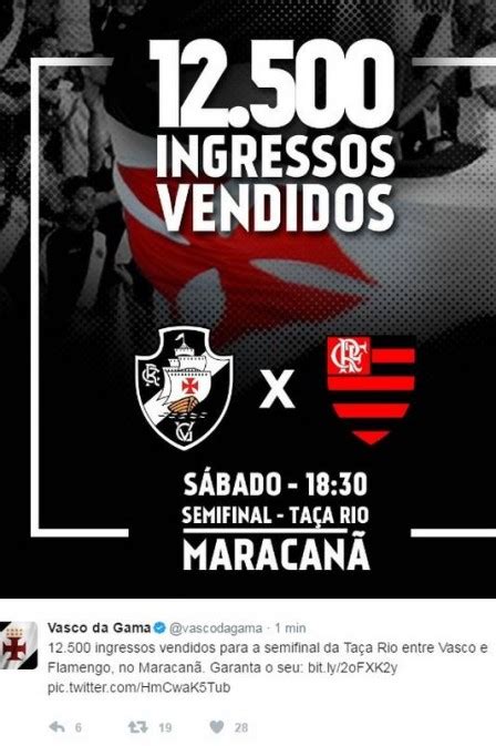 Clássico entre Vasco e Flamengo tem 12 500 ingressos vendidos