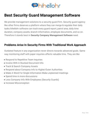 Security Guard Management Software 2023 Pdf