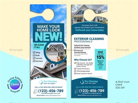 Exterior Cleaning Door Hanger Design Canva Heropik