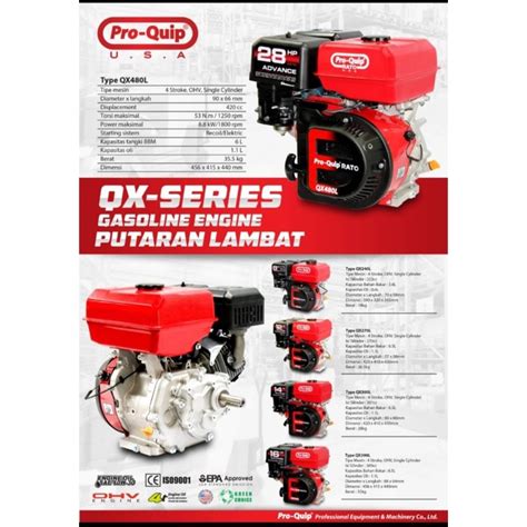 Jual Mesin Bensin Penggerak Serbaguna Proquip Qx Gx Hp Pk