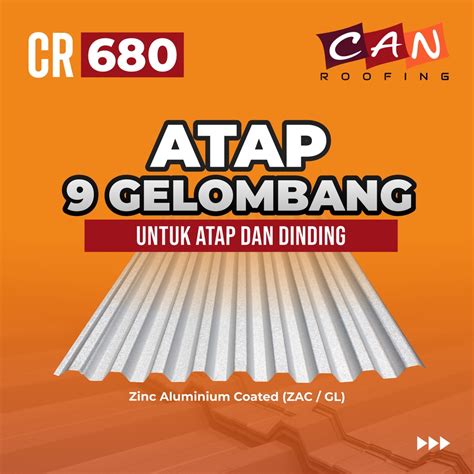 Jual Atap Gelombang Can Roofing Cr Spandek Baja Ringan Shopee