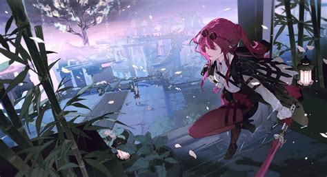 kafka, trailblazer, and stelle (honkai and 1 more) drawn by yueko