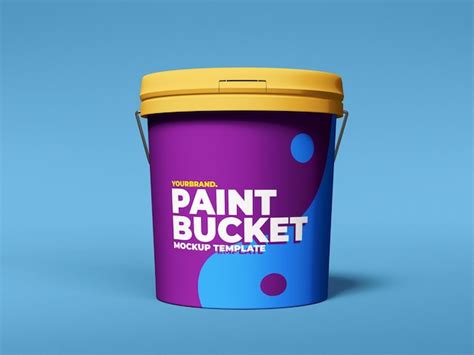 Premium Psd Paint Plastic Bucket Mockup