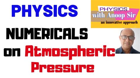 Physicsatmospheric Pressure Numericals Youtube