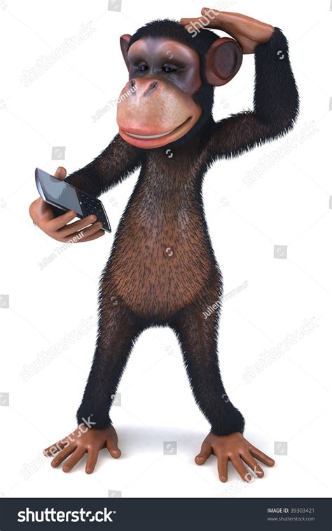 Monkey With A Phone Stock Photo 39303421 : Shutterstock