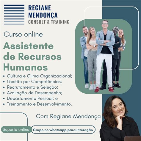 Curso De Assistente Recursos Humanos - Curso Assistente de Recursos Humanos - Regiane Mendonça | Hotmart