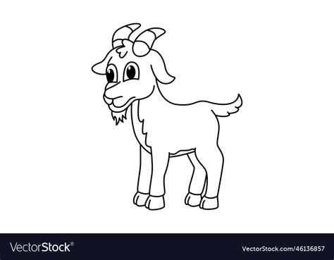 Funny Goat Cartoon Characters Royalty Free Vector Image