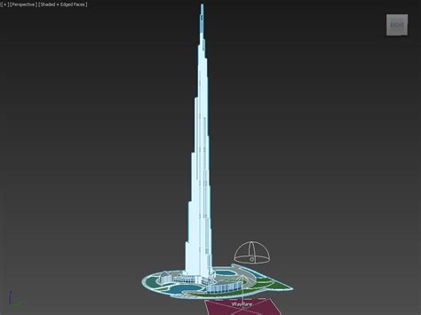 Burj Khalifa Low Poly Modèle 3d 19 Skp Max 3ds Obj Fbx Free3d