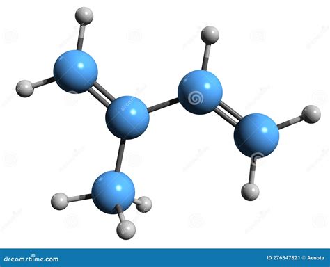 Isoprene, Rubber Polyisoprene Building Block Monomer. Skeletal Formula ...