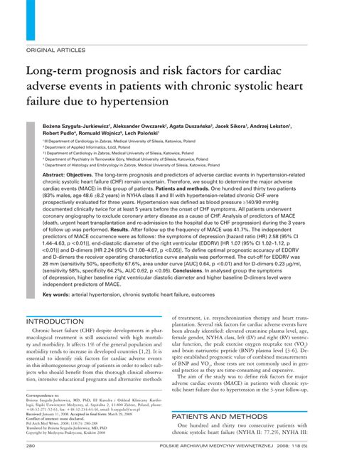 (PDF) Long-term prognosis and risk factor for cardiac adverse events in ...