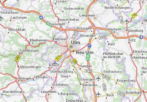 Map of Neu-Ulm - Michelin Neu-Ulm map - ViaMichelin