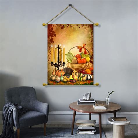 Wood Frame LED Canvas Poster Hanger Harvest Picture Design Print ...