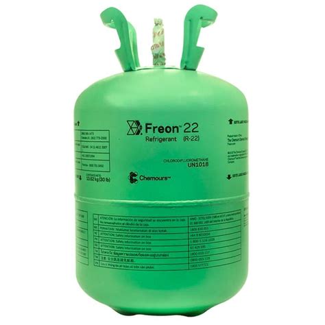 Fluido Gás Refrigerante Chemours Freon R22 13 62KG ONU1018 DuPont