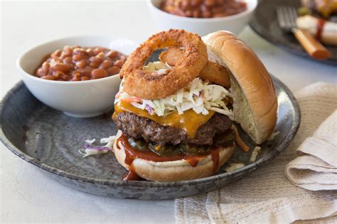 Barbecue Onion Ring Burgers Schweid Sons The Very Best Burger