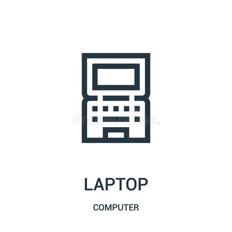 Laptop Icon Vector From Computer Collection Thin Line Laptop Outline