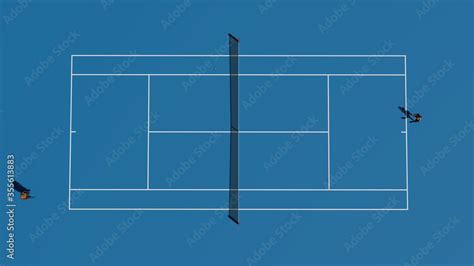 Blue tennis court Stock Illustration | Adobe Stock