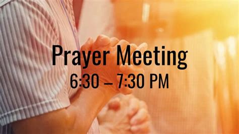 Prayer Meeting First Christian Church